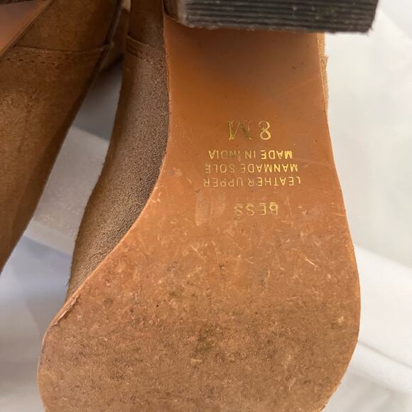 Matisse Boots Size 8 Bess Tan Leather Stack Heel Cowgirl - Picture 10 of 12